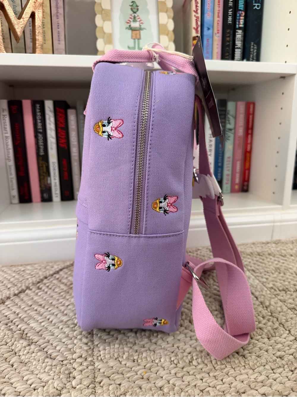 Loungefly Lavender Daisy Duck Mini Backpack with Pink Accents - Picture 4 of 5